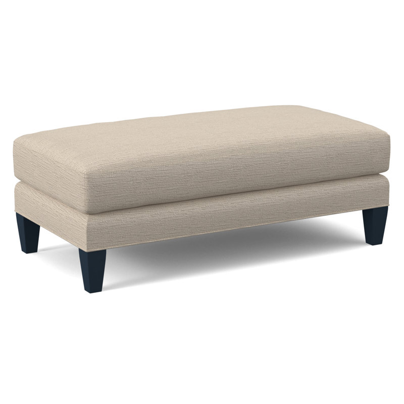 Celeste 48" Upholstered Cocktail Ottoman, Brown Geometric, 0456-33, Navy Finish