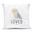 Blanc / oiseau beige