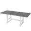 Ensemble de table de salle à manger à tréteaux extensible 6 pièces avec rallonge amovible, ensemble de table de cuisine avec chaise d'appoint rembourrée et banc