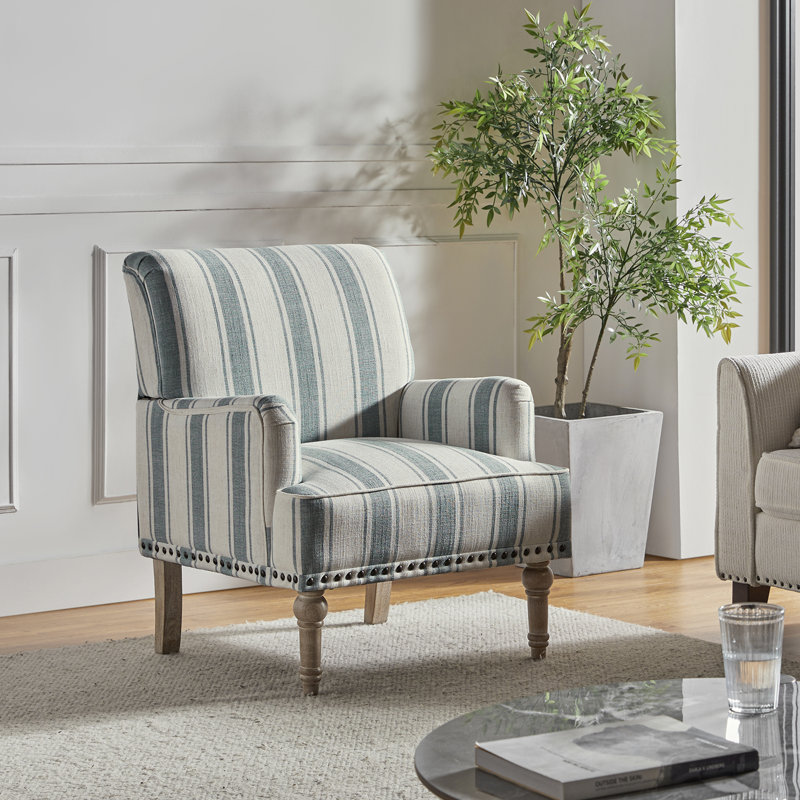 Arching 73Cm Wide Armchair, Blue