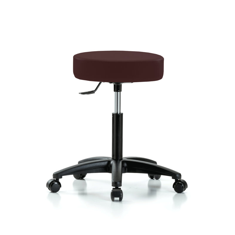 Tabouret pivotant à levier simple Koah PERCH | Hauteur du bureau: 18 à 23 po, H 23 po x l 24 po x P 24 po, Burgundy Fabric