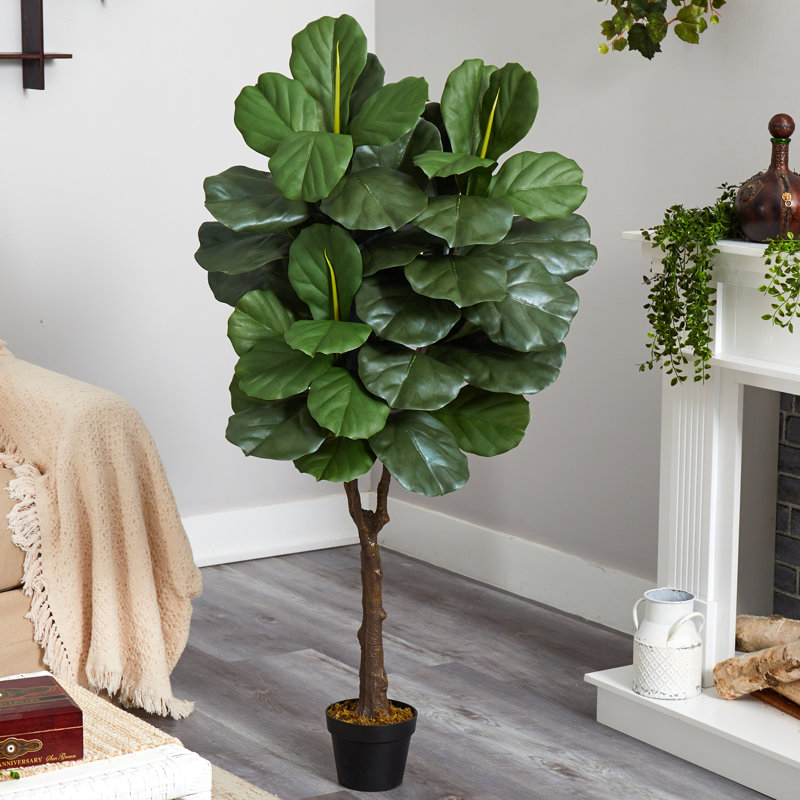 54'' Faux Fiddle Leaf Fig Tree in Planter
