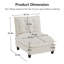 Canapé 73 sans accoudoirs en chenille beige-804941339