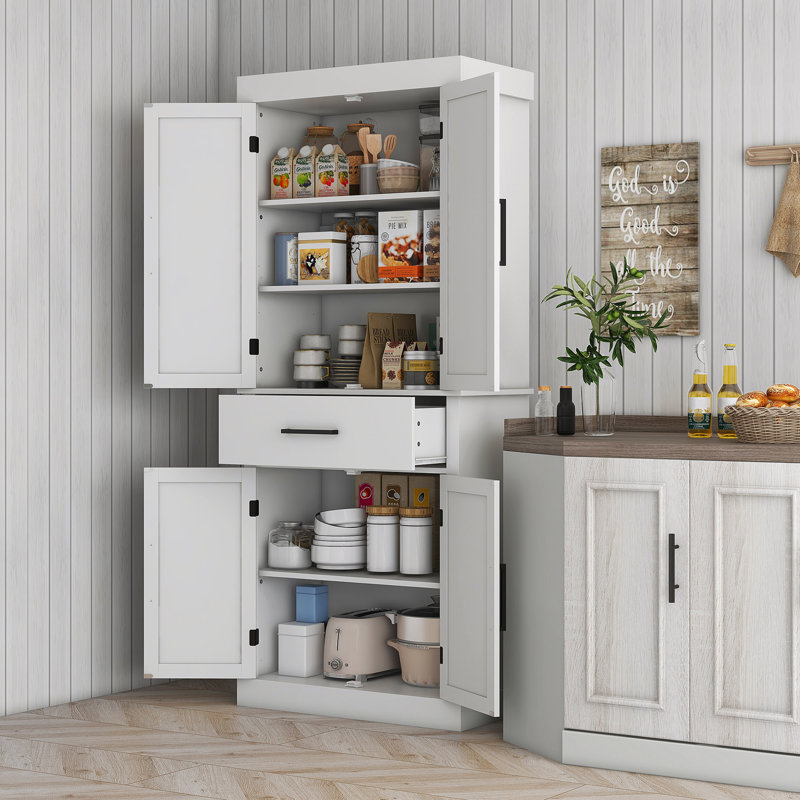 Armoire de cuisine Farmhouse avec 4 portes de grange