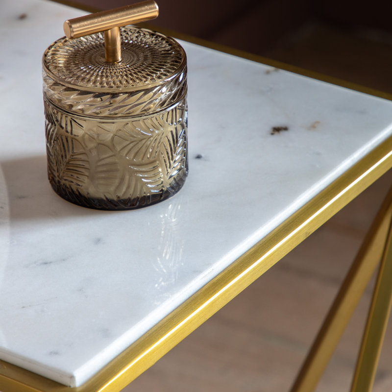 Frame End Table, Gold