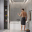 Panneau de baignoire fixe semi-encadré Fine Fixtures 30 po x 58 po, laiton satiné-111095082