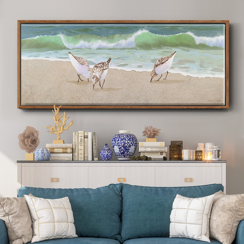 Beach Buddies - toile encadrée, H 20 po x l 50 po