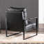 Chaise d'appoint classique classique Mid-Century avec structure carrée en métal durable