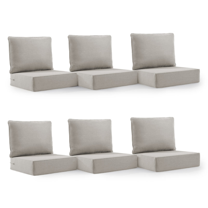 Outdoor Cushions For Patio Furniture,Outdoor Seat Cushion Set 24 X 24 X 6 Inch,Waterproof & Fade Resistant Outdoor Chair Cushions,Deep Patio Chair Cushion With Removable Cover