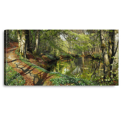 «A Spring Day In The Forest By Sæby River» par Peder Mork Monsted