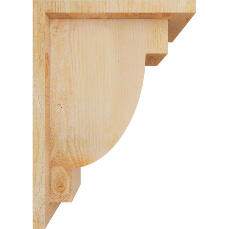 Corbeau alpin avec contre-plaque, H 14 po x l 6 po x P 10 po, Sapin de Douglas, Sciage brut