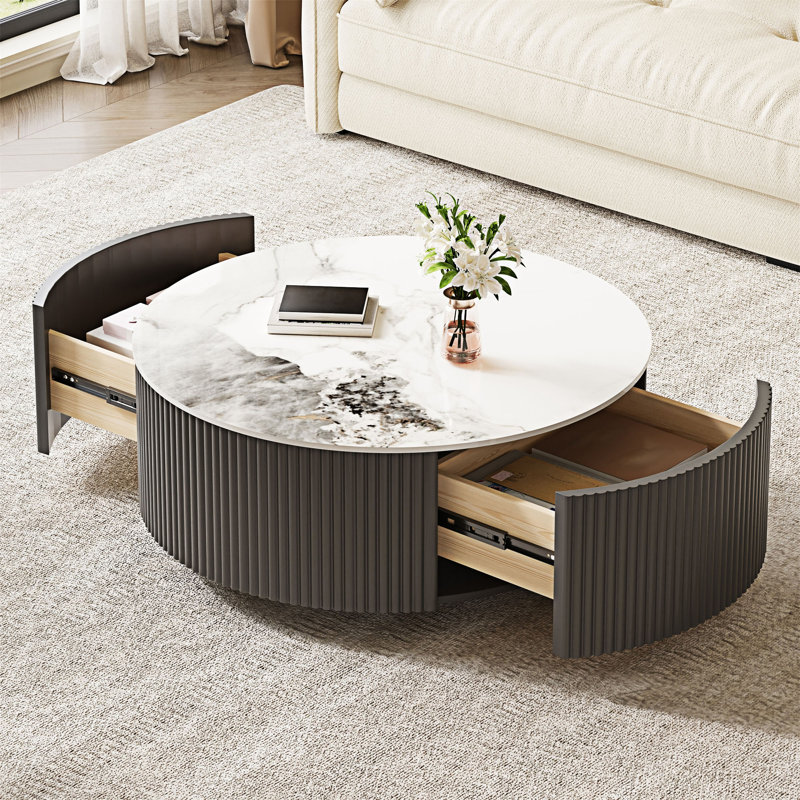 Movable Coffee Table with Casters