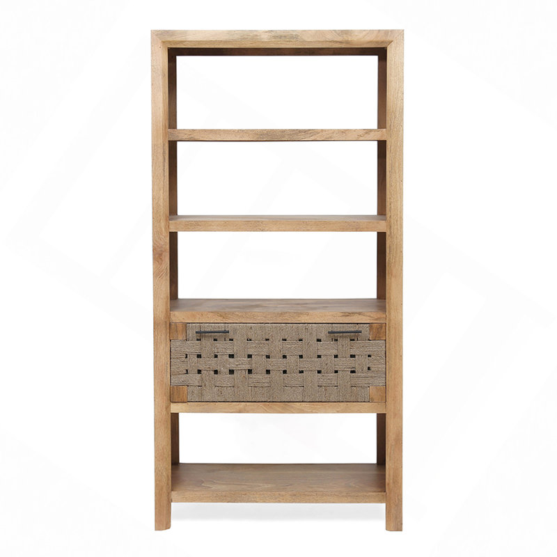 Tablette 36 po x 15 po x 72 po avec tiroir, naturel
