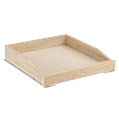 Rashun Single Pull Out Cabinet Organizer Soft Close Slide Out Wood Drawer Storage Shelves