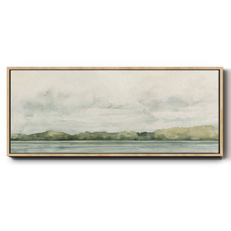 Riverside Views I - reproduction sur toile avec cadre flottant, Naturel, H 20 po x l 50 po x P 1,5 po