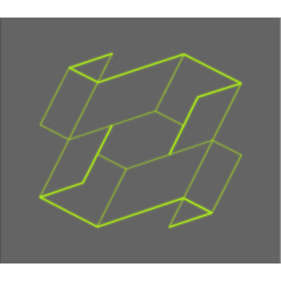 «Box Geometric» par Michael Wolk - reproduction d'art sur toile tendue