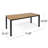 Wood Outdoor Table With Iron Frame, 34" D X 68.76" W 30" H Modern End Legs, 30