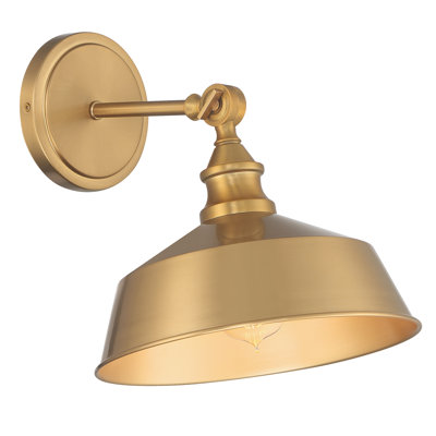 Jeb 1 - Light Dimmable Armed Sconce in Natural Brass