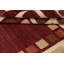 Tapis décoratif en laine de conception unique 6 pi 7 po x 9 pi 6 po noué à la main New Age Gabbeh rouge/beige