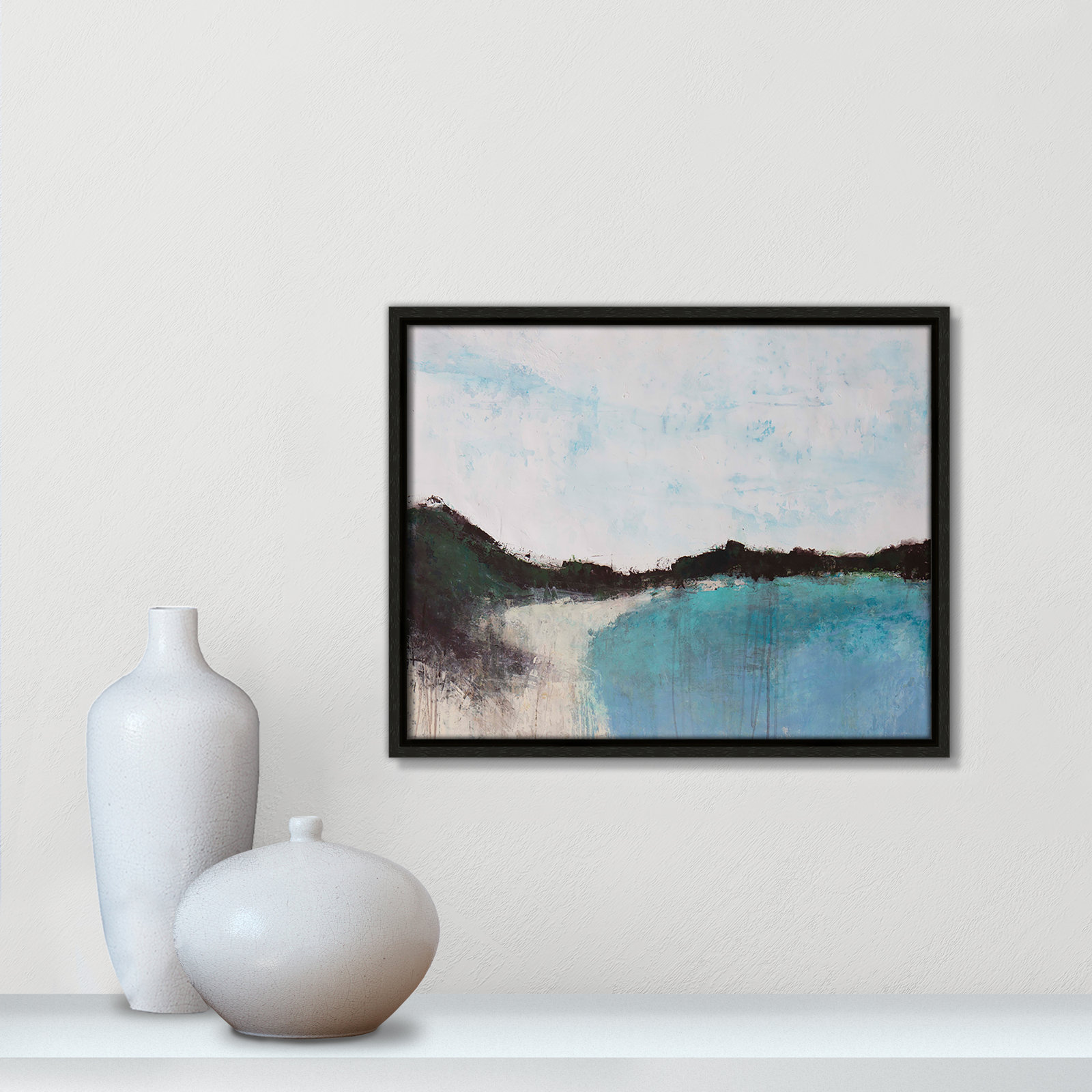 Mountainside Lakeview III Print, 12.5'' H x 15.5'' W x 2'' D, Espresso Framed