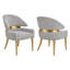Ensemble de salle à manger Lamont 7 pièces avec table en faux marbre et 6 chaises rembourrées