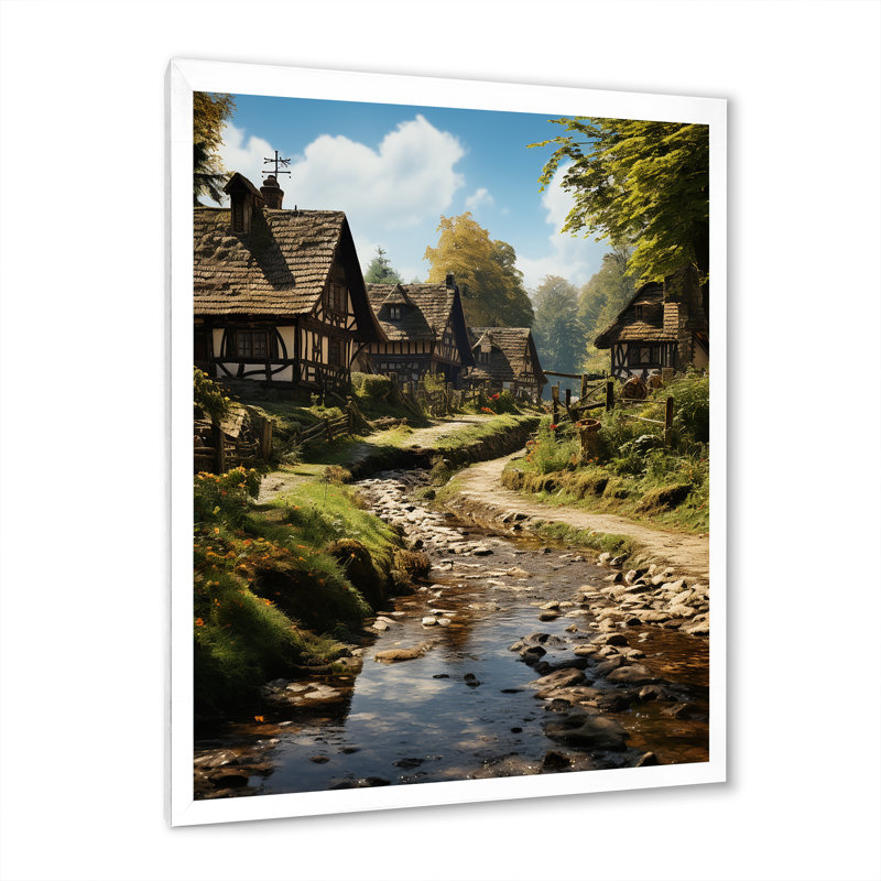 Barrada, Allemagne, campagne, bonheur II, H 32 po x l 24 po x P 1 po, Cadre photo blanc