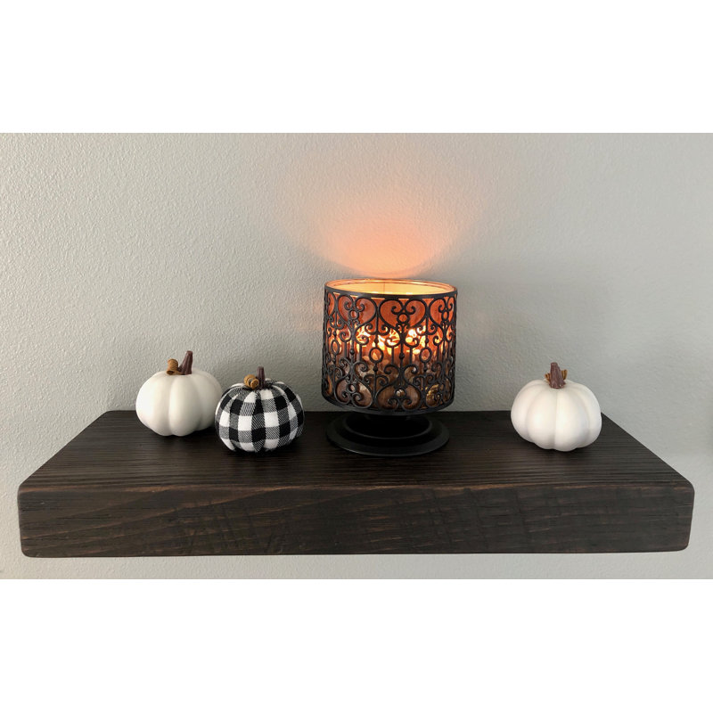 Mcevoy 2 Piece Pine Floating Shelf, Mocha, 2" H x 18" W x 6" D