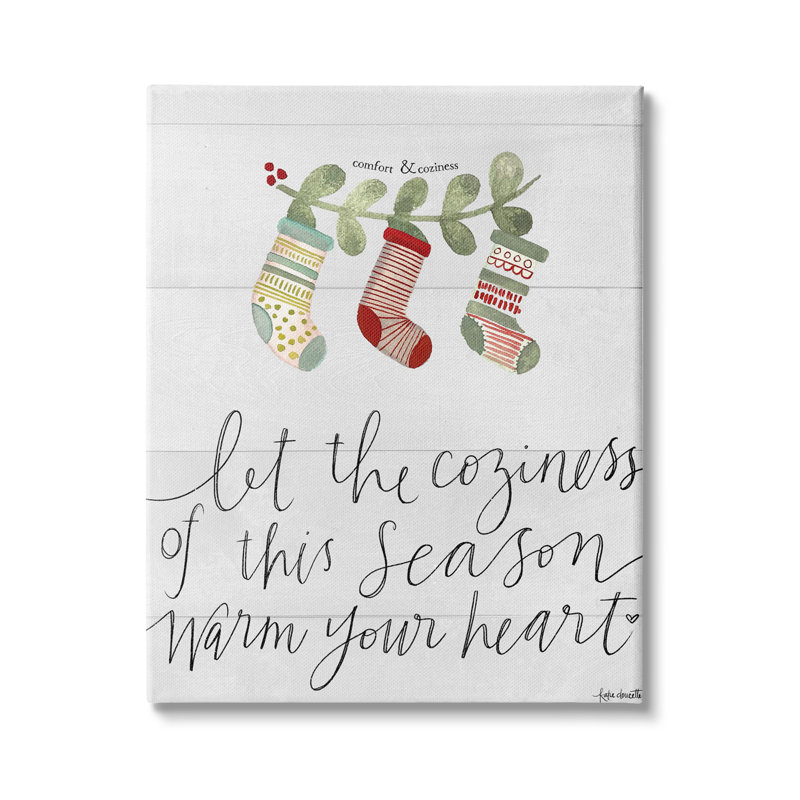 «Coziness of this Season» par Katie Doucette - Art textuel, H 48 po x l 36 po, Toile tendue