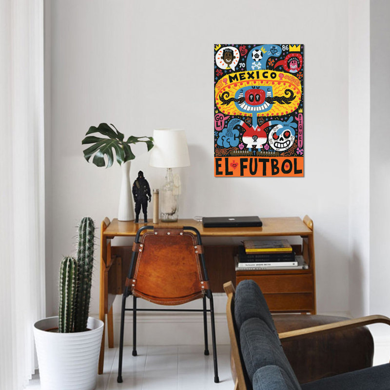 «La Mascota del Mundial», impression sur toile, H 40 po x l 26 po x P 1,5 po, Toile tendue, Pas de tapis