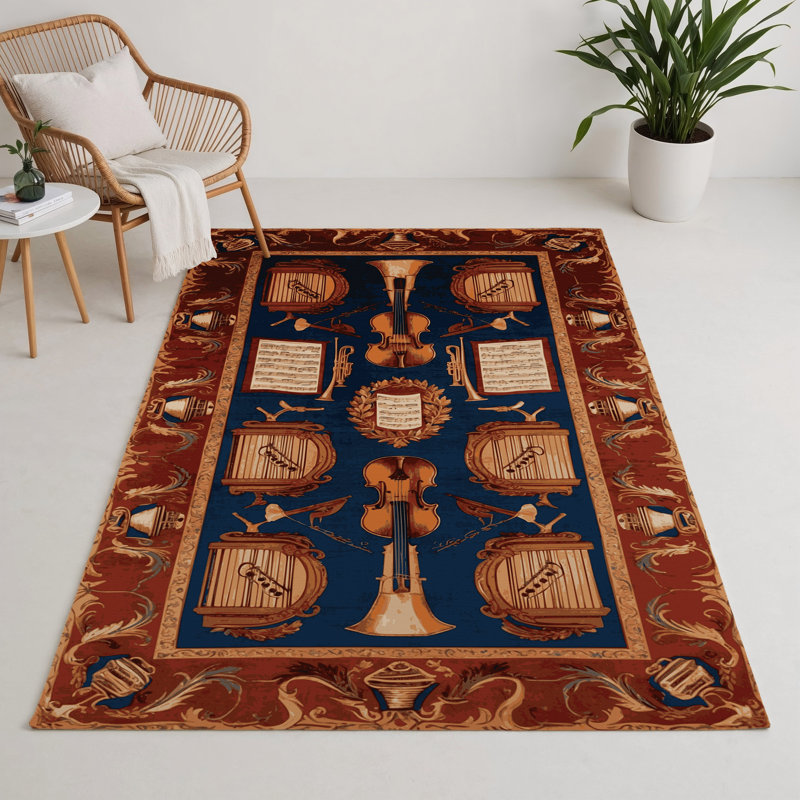 Tapis d'intérieur et d'extérieur brun français, Rectangulaire 3 pi x 5 pi