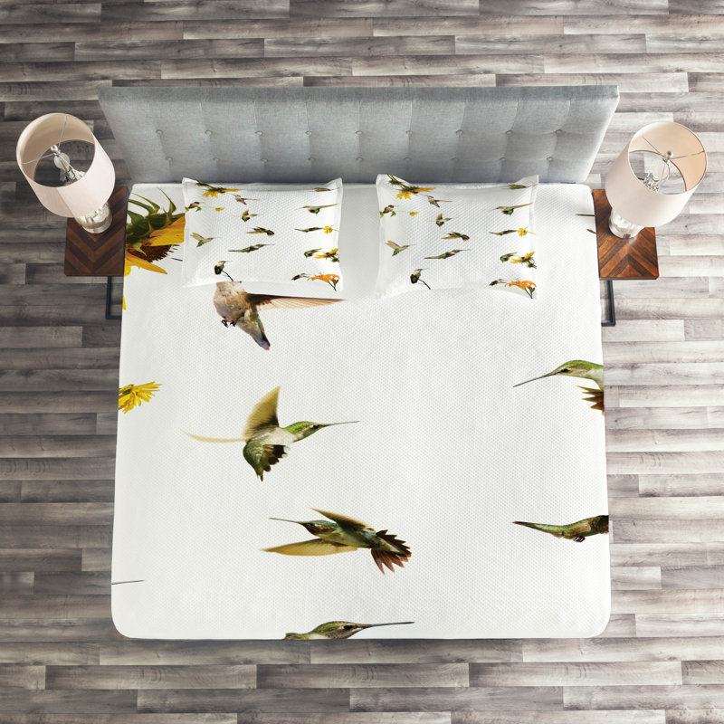 Farmhouse / Country Polyester Floral Coverlet