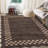 Scalloped Area Rugs Modern Bordered Accent Carpet,Non-Slip Floor Cover,Stain-Resistant Indoor Mat for Bedroom,Kitchen,Living Room-620051333-620051335