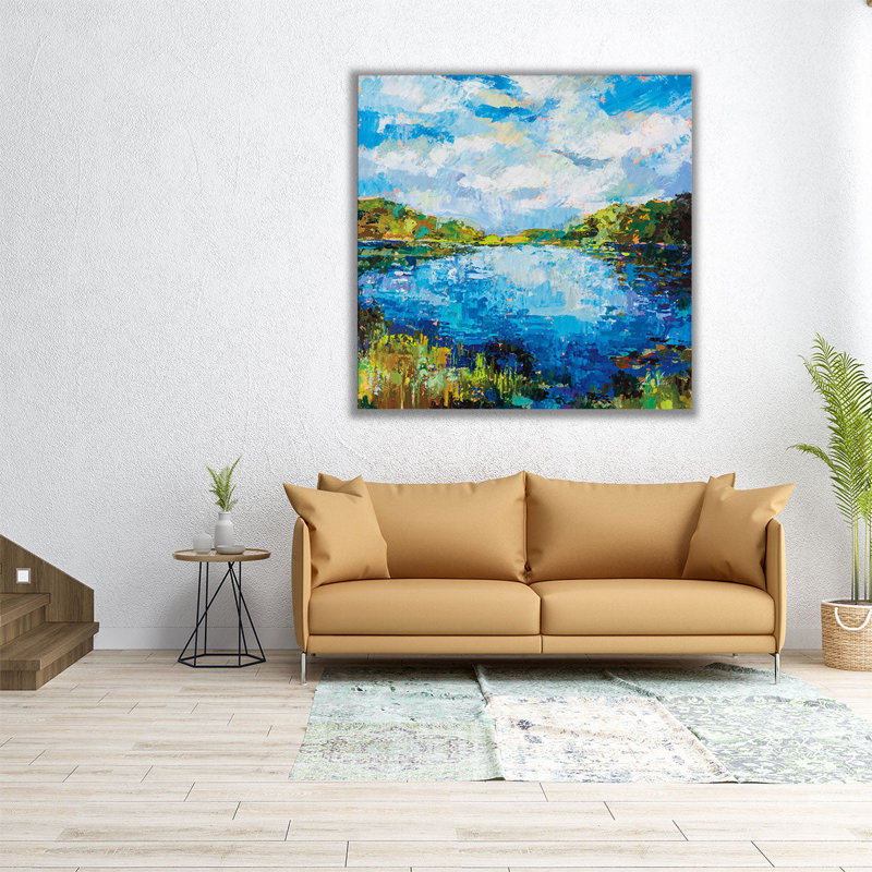 Lakeside - reproduction d'art sur toile, H 16 po x l 16 po
