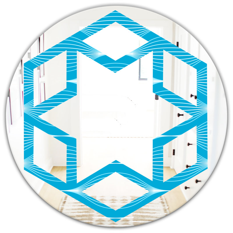 Miroir mural Hexagon, H 31,5 po x l po