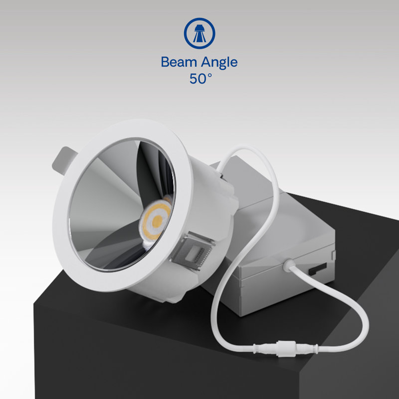 4" Recessed LED, 12W, 50 Degree Beam Angle, 5CCT Selectable, 0-10V Dimmable, 120-277V