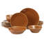 Bloomhouse Montecito Breeze 16 Piece (Service for 4) Double Plates and Bowls Stoneware Reactive Glaze Dinnerware Set - Laguna Dawn-497758630