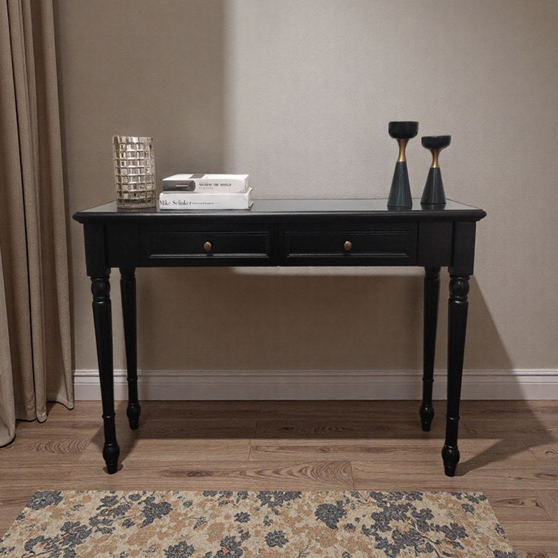 Bureau de 13,77 pouces de profondeur American-style, H 29,92 po x l 47,24 po x P 13,77 po, Noir