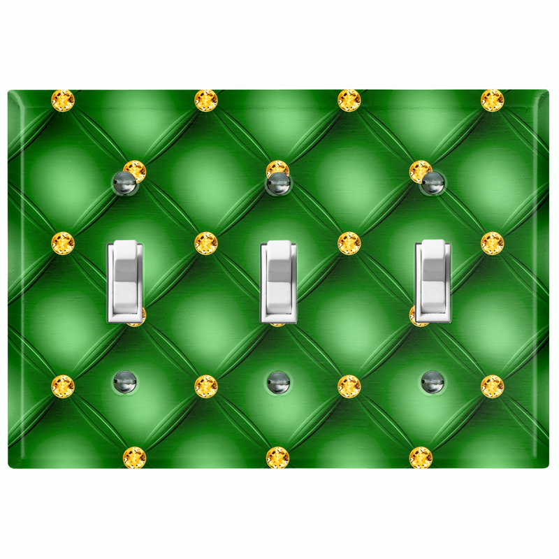 Patterned 3 - Gang Toggle Light Switch Standard Wall Plate