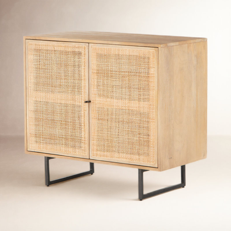 Carmel Solid Wood Accent Cabinet, Natural Mango