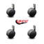 Ensemble de roulettes 4 pouces gris-101268166