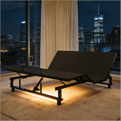 Adjustable Bed Base Frame with Head and Foot Incline, Quiet Motor, King Size, Zero Gravity, 4 USB Ports, Under-Bed Nightlight