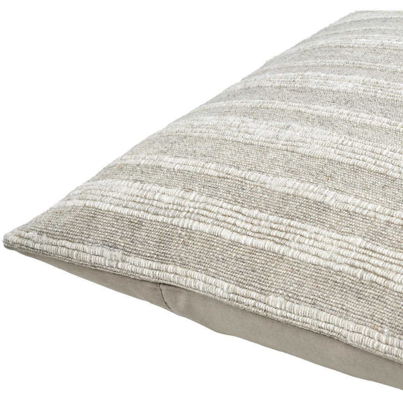 Vermont Striped Linen Throw Pillow, 20" x 20", Polyester/Polyfill
