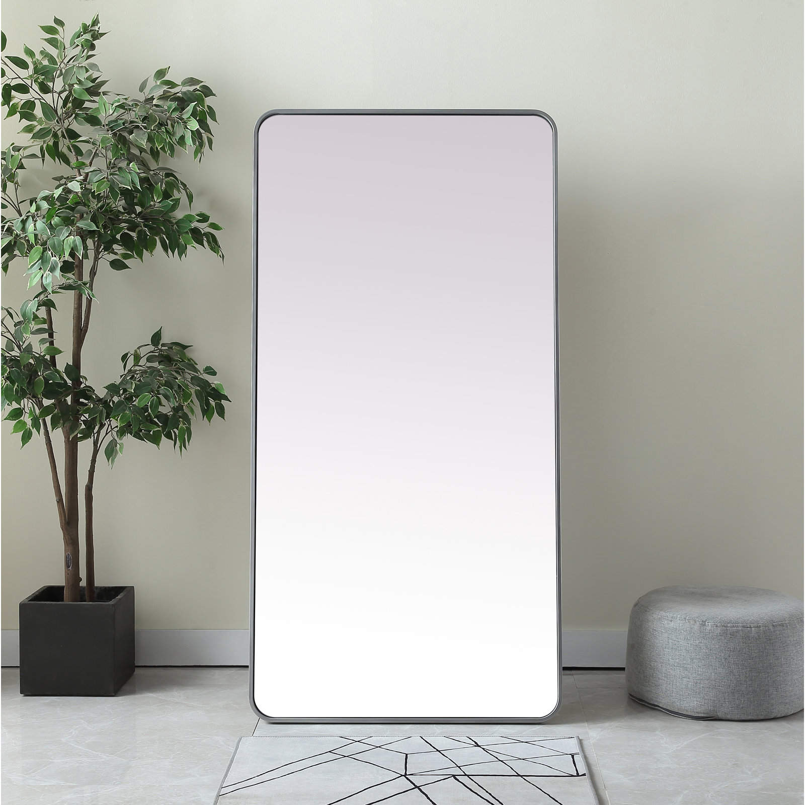 Sabine Full-Length Mirror, Silver, 60" x 30"