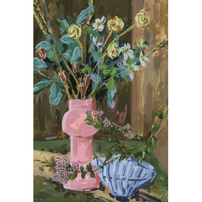 «Still Life Bouquet I» par Melissa Wang - peinture sur toile tendue