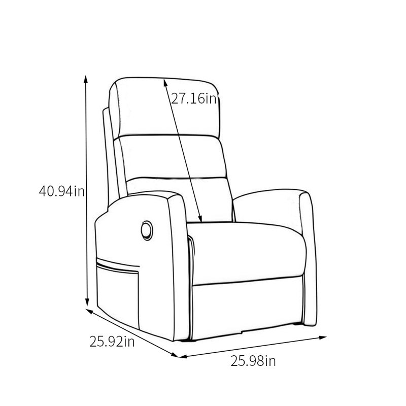 Fauteuil inclinable pivotant en similicuir Nkauj, Noir