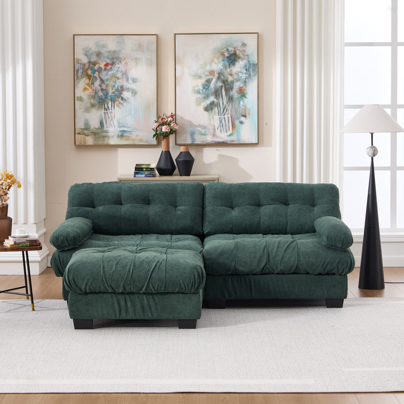 Canapé modulaire avec siège profond et confort, Vert