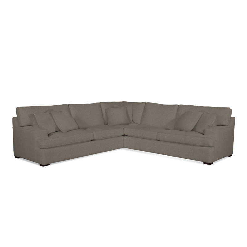 Sadie L-Sectional, Gray Sugar Performance; 0863-84, Java Finish