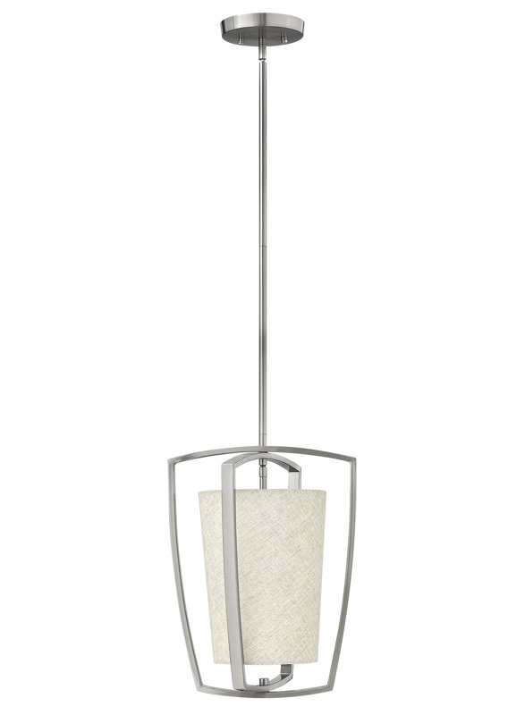 Abbigail 1 - Light Lantern Pendant, Brushed Nickel