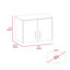 Armoire de rangement murale, 3 tablettes