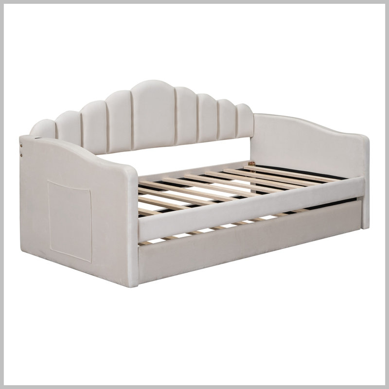 Upholstered Daybed, Beige